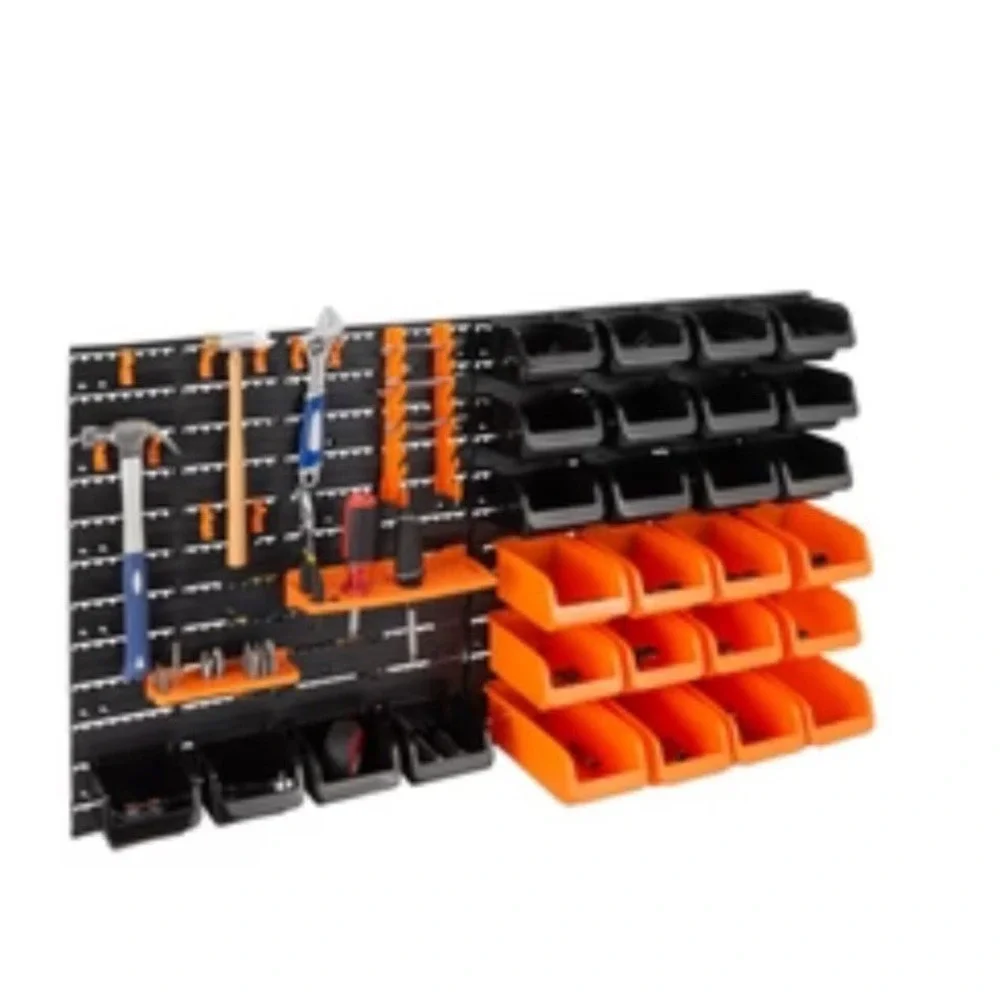 Wall Mounted Storage Bins Parts Rack 30 Bin Organizer Garage Plastic Shop‎ Tool